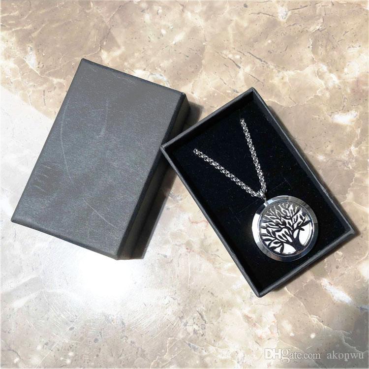 20 Styles Premium Aromatherapy Essential Oil Diffuser Necklace Locket Pendant, 316L Stainless Steel Jewelry with 24&quot; Chain and 6 Pads