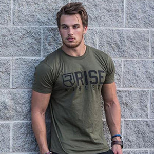 2018 Mens Summer Gyms Casual T Shirt Crossfit Gyms Fitness Bodybuilding Muscle Male Short Shirts Cotton Tee Tops Clothing