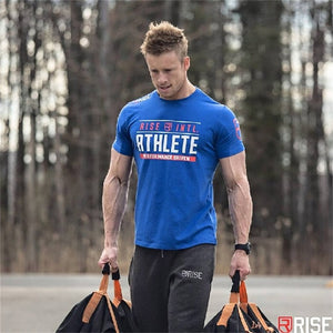 2018 Mens Summer Gyms Casual T Shirt Crossfit Gyms Fitness Bodybuilding Muscle Male Short Shirts Cotton Tee Tops Clothing