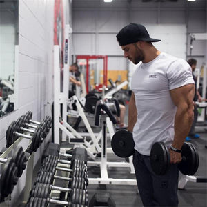 2018 Mens Summer Gyms Casual T Shirt Crossfit Gyms Fitness Bodybuilding Muscle Male Short Shirts Cotton Tee Tops Clothing