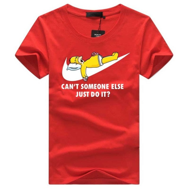 2018 Summer Simpson Just do it funny Print Design T shirt Hip hop Men's brand Tops o-neck short sleeve Tee shirt homme camisetas