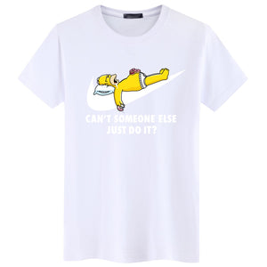 2018 Summer Simpson Just do it funny Print Design T shirt Hip hop Men's brand Tops o-neck short sleeve Tee shirt homme camisetas