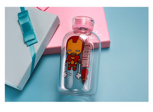 600ml 1000ml Creative Glass Bottle Student Portable Large-capacity Lovely Transparent  Portable Sport Drink Water Bottle