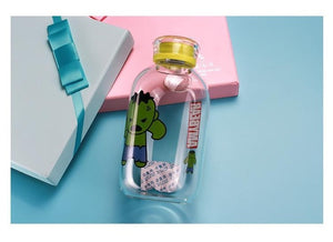 600ml 1000ml Creative Glass Bottle Student Portable Large-capacity Lovely Transparent  Portable Sport Drink Water Bottle