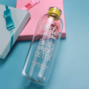 600ml 1000ml Creative Glass Bottle Student Portable Large-capacity Lovely Transparent  Portable Sport Drink Water Bottle