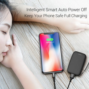 Baseus Mini Power Bank 10000mAh For iPhone X Xs Max X 8 Portable External Battery Pack Powerbank For Samsung S9 S8 Note9 Xiaomi