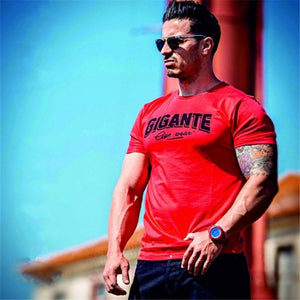 Brand Mens muscle T shirt bodybuilding fitness men tops cotton singlets Plus Big size TShirt  Short Sleeve Tshirt