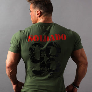 Brand Mens muscle T shirt bodybuilding fitness men tops cotton singlets Plus Big size TShirt  Short Sleeve Tshirt