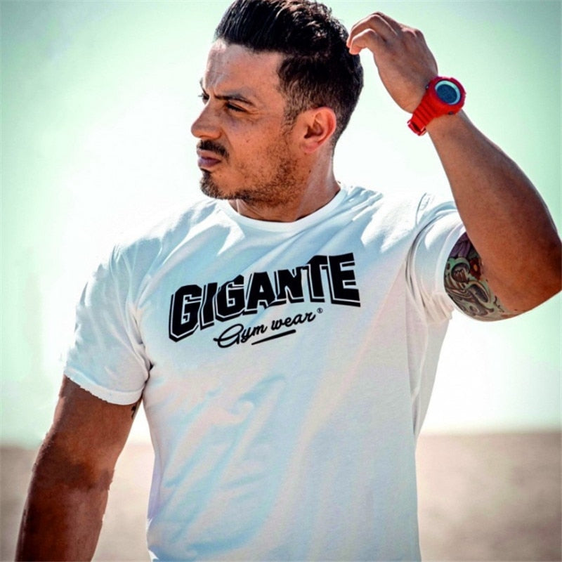 Brand Mens muscle T shirt bodybuilding fitness men tops cotton singlets Plus Big size TShirt  Short Sleeve Tshirt