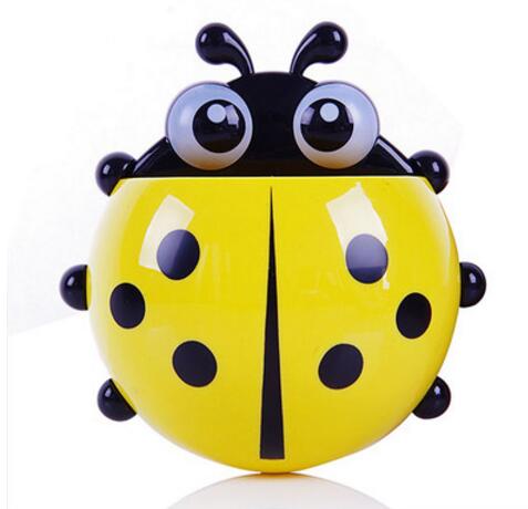 Creative Bathroom Products Sets Cartoon Ladybug Snails Toothbrush Toothpaste Holder Wall Sucker Suction Hook Tooth Brush Holder