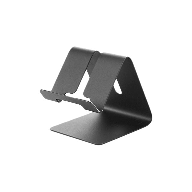 ET Universal Phone Holder Metal Anti-slip Cell Phone Holders Desktop Desk Mount Phone Stand for iPhone Smartphone Samsung Tablet