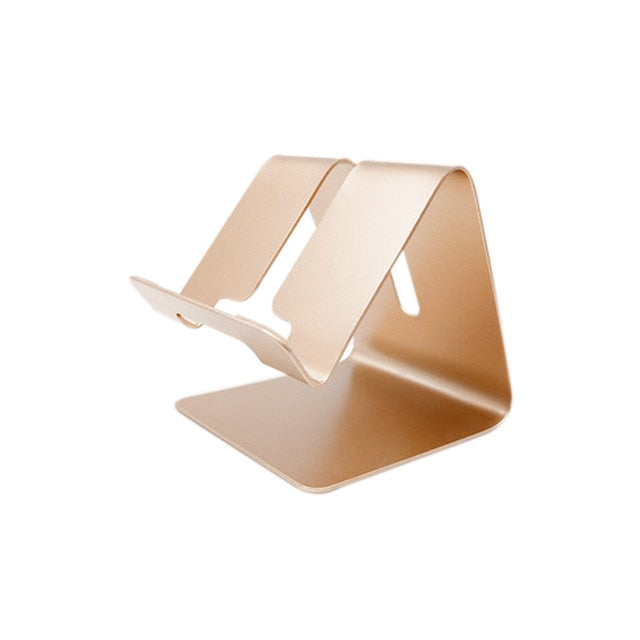 ET Universal Phone Holder Metal Anti-slip Cell Phone Holders Desktop Desk Mount Phone Stand for iPhone Smartphone Samsung Tablet