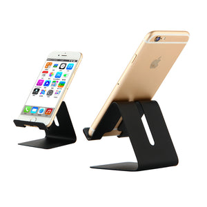 ET Universal Phone Holder Metal Anti-slip Cell Phone Holders Desktop Desk Mount Phone Stand for iPhone Smartphone Samsung Tablet