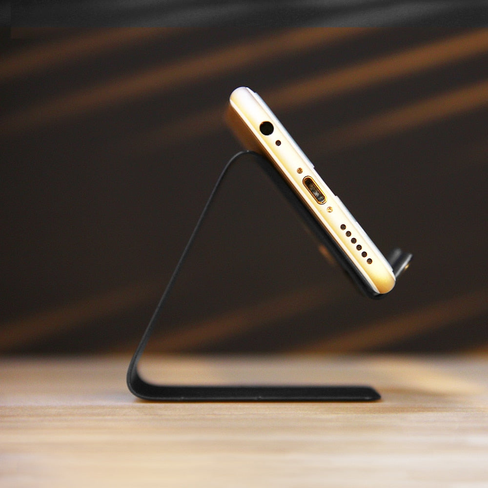 ET Universal Phone Holder Metal Anti-slip Cell Phone Holders Desktop Desk Mount Phone Stand for iPhone Smartphone Samsung Tablet