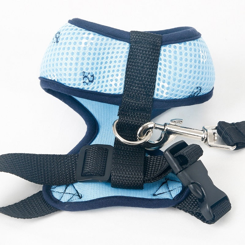 HOOPET Pet Cat Vest Harness Leashes Suit Navy Blue Harness Pet Cat Puppy Pet Cat Small Pet