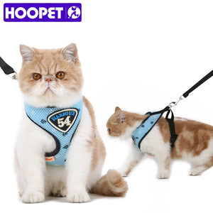 HOOPET Pet Cat Vest Harness Leashes Suit Navy Blue Harness Pet Cat Puppy Pet Cat Small Pet