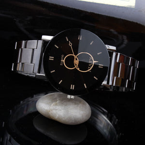 KEVIN New Design Women Watches Fashion Black Round Dial Stainless Steel Band Quartz Wrist Watch Mens Gifts relogios feminino