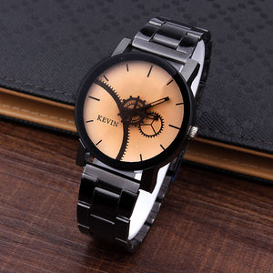 KEVIN New Design Women Watches Fashion Black Round Dial Stainless Steel Band Quartz Wrist Watch Mens Gifts relogios feminino