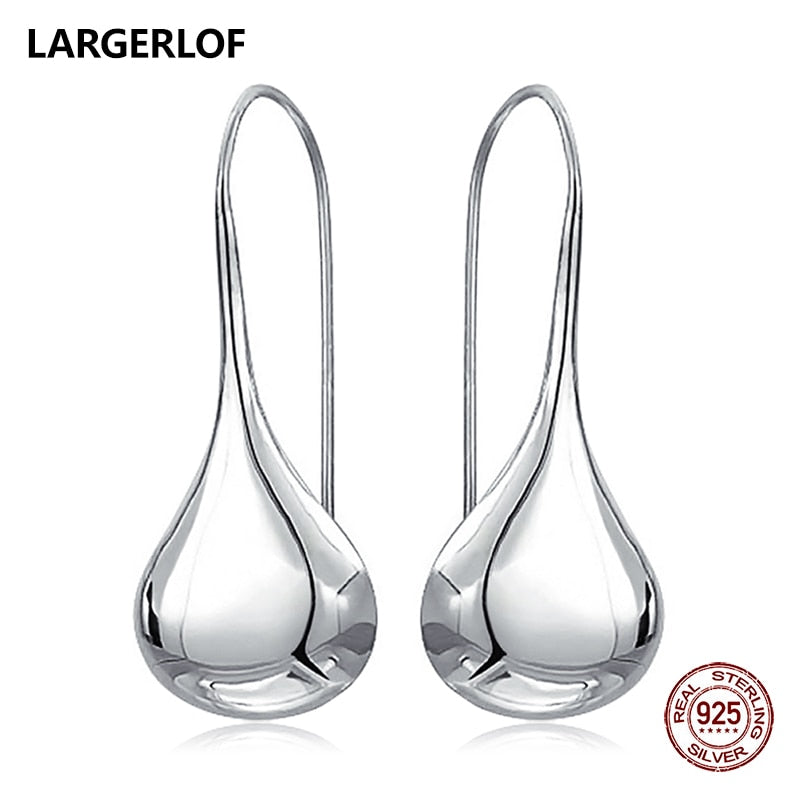 LARGERLOF Earrings Silver 925 Women Silver 925 Jewelry Handmade Fine Jewelry Drop Earrings Jewelry Earrings EG3001