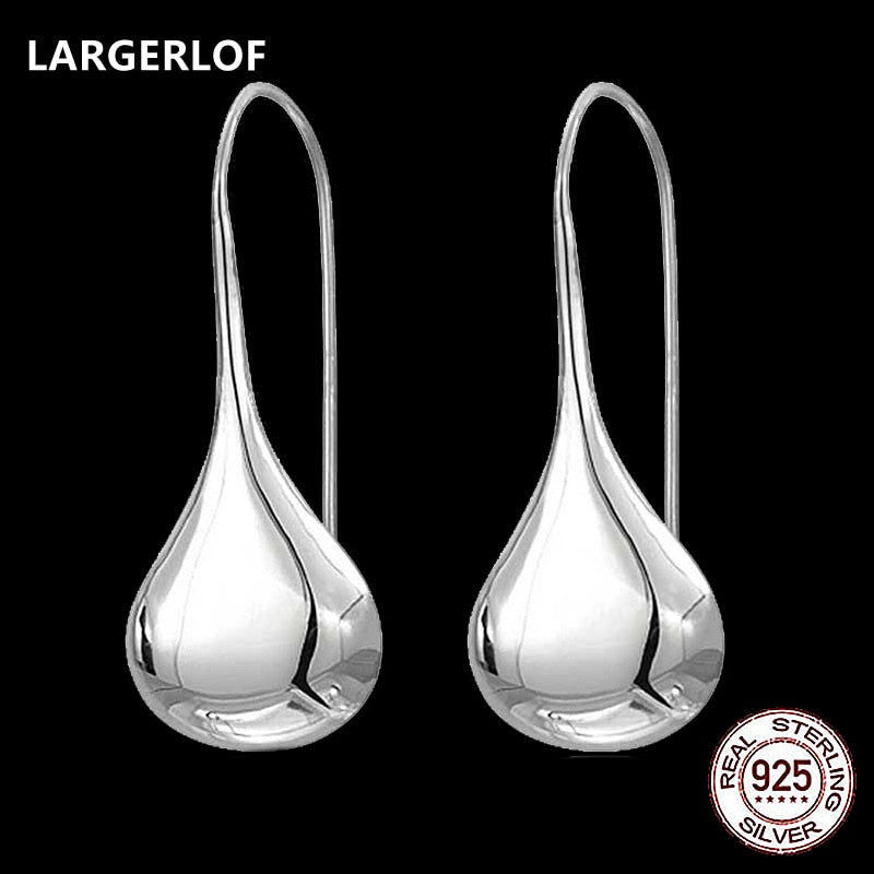 LARGERLOF Earrings Silver 925 Women Silver 925 Jewelry Handmade Fine Jewelry Drop Earrings Jewelry Earrings EG3001