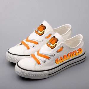 Lace-up Students Street Walking Shoes Graffiti Cartoon Cat Print Boys Canvas Shoes Outdoor Tenis Espadrilles Zapatos Hombre