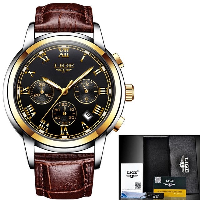 2018 New Watches Men Luxury Brand LIGE Chronograph Men Sports Watches Waterproof Full Steel Quartz Men's Watch Relogio Masculino