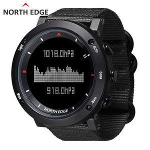 Relogio Masculino North Edge Men's Sport Smart Digital Army Militray Watches 5 ATM Waterproof fish thermometer climbing clock