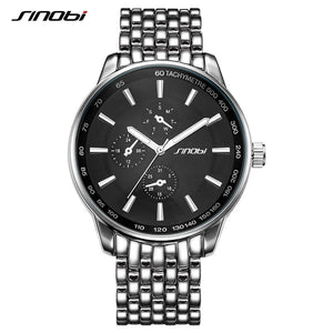 SINOBI Men's  Watches Top Brand Luxury Metal strap Wristwatch Mens Gift Quartz Watch Discount Relogio Masculino Discount product