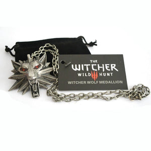 The Witcher 3 Wild Hunt Medallion Pendant and Chain Necklace 1 Bag and 1 Card Wholesale Cheap Price