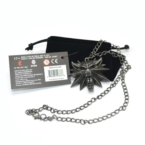 The Witcher 3 Wild Hunt Medallion Pendant and Chain Necklace 1 Bag and 1 Card Wholesale Cheap Price