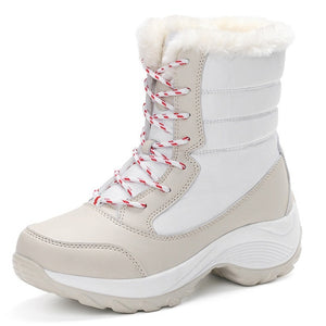 Women Boots Warm Women Shoes Winter Waterproof Snow Boots Plush Thick Bottom Ankle Boots Platform Botas Mujer Booties WSH3134