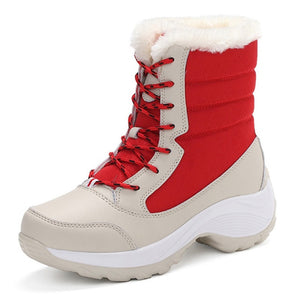 Women Boots Warm Women Shoes Winter Waterproof Snow Boots Plush Thick Bottom Ankle Boots Platform Botas Mujer Booties WSH3134