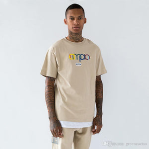 KITH CHAMP DOUBLE LOGO TEE Fashion Summer Letter Printed T-shirt Men Women Street Luxury Cotton T Shirt Casual Skateboard Tee HFYMTX084