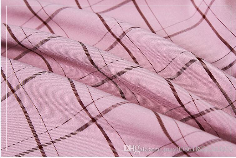 New products Four-sided elastic cloth Fashion women&#039;s stock Off-the-shelf plaid fabric