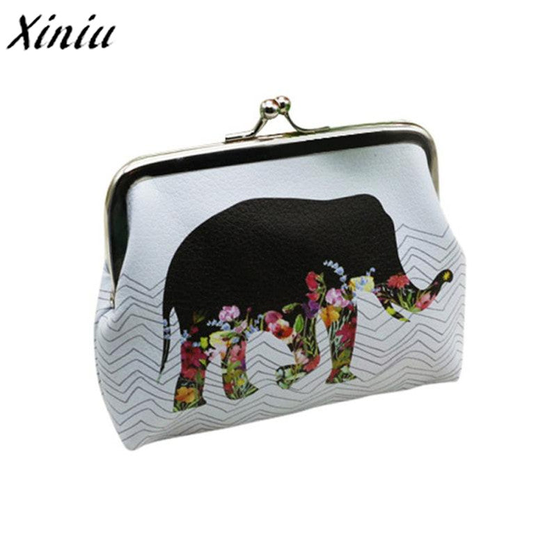 TOP Quality Womens Elephant Wallet Card Holder Coin Purse Clutch Handbag PU Leather Coin Purses  womens wallets and purses