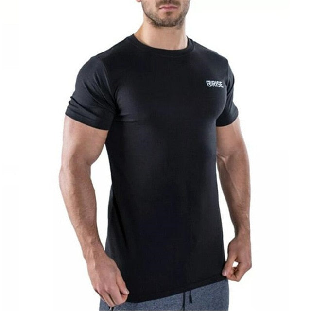 Brand Mens muscle T shirt bodybuilding fitness men tops cotton singlets Plus Big size TShirt Cotton Mesh Short Sleeve Tshirt