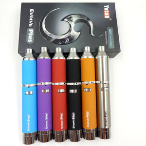 Authentic Yocan Evolve Plus Kit 1100mAh Battery Wax Vaporizer Whit QDC Quartz Dual Coil Stealth Dabber Vape Pen