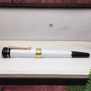 Luxury brand pen lucky star series Unique design rollerball pen / Ballpoint Pen made of High grade white resin office school supply gift