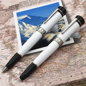 Luxury brand pen lucky star series Unique design rollerball pen / Ballpoint Pen made of High grade white resin office school supply gift