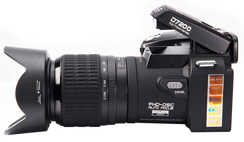 New POLO D7200 digital camera 33MP FULL HD1080P 24X optical zoom Auto focus Professional Camcorder MOQ:1PCS