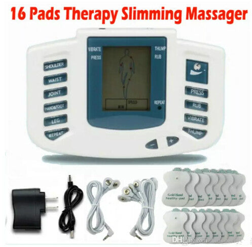 Electrical Stimulator Full Body Relax Muscle Therapy Massager Massage Pulse tens Acupuncture Health Care  Machine 16 Pads