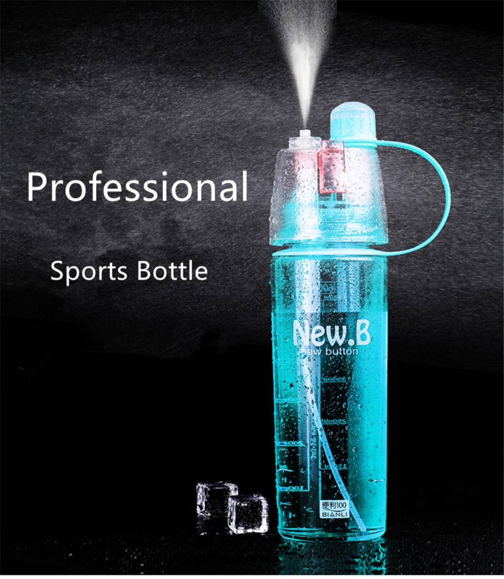 Bottle Sports 400/600ml Spray Hiking Cycling Portable Drinking Water Mist Spray Portable Atomizing Professional Sports Bottle