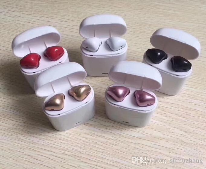 Mini Double-ear earphones Bluetooth Headset True Wireless Sport headphones with charge cabin For iphone 6 6S 7 8 Plus Samsung S8 9 Note5