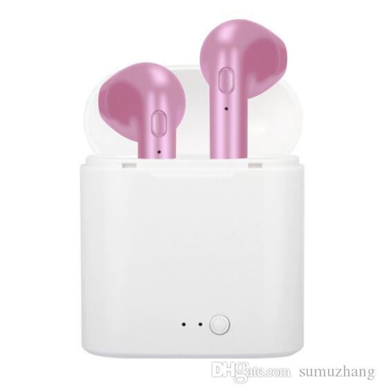 Mini Double-ear earphones Bluetooth Headset True Wireless Sport headphones with charge cabin For iphone 6 6S 7 8 Plus Samsung S8 9 Note5