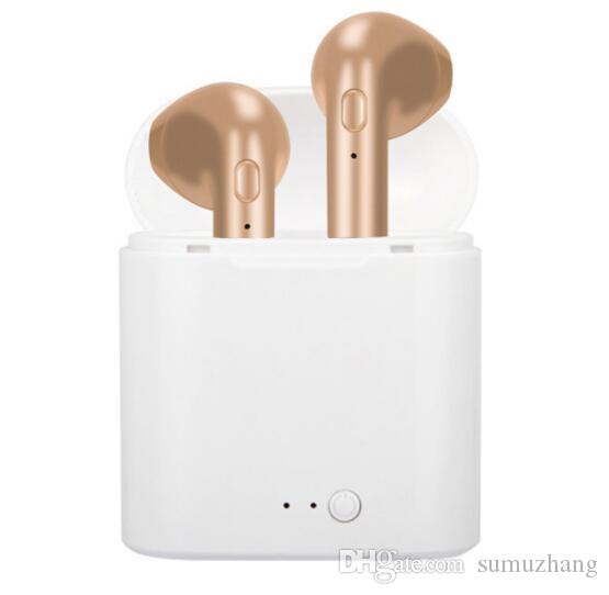 Mini Double-ear earphones Bluetooth Headset True Wireless Sport headphones with charge cabin For iphone 6 6S 7 8 Plus Samsung S8 9 Note5