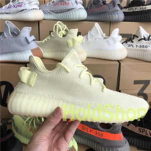 Sply 350 V2 Static Butter Kanye West Cream White Zebra Fashion Mens Running Shoes Runner Women Fashion Athletic Designer Sneakers US 5-13