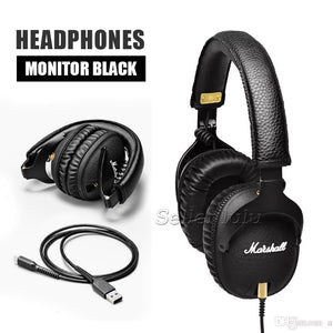 Marshall MONITOR Headphone Headset With Mic Deep Bass Marshall DJ Hi-Fi Headphones HiFi Earphones Professional DJ Monitor Headphones