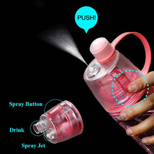 Bottle Sports 400/600ml Spray Hiking Cycling Portable Drinking Water Mist Spray Portable Atomizing Professional Sports Bottle