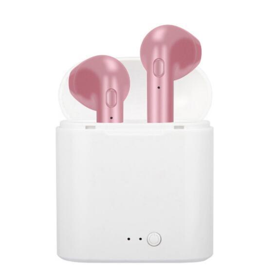 Mini Double-ear earphones Bluetooth Headset True Wireless Sport headphones with charge cabin For iphone 6 6S 7 8 Plus Samsung S8 9 Note5