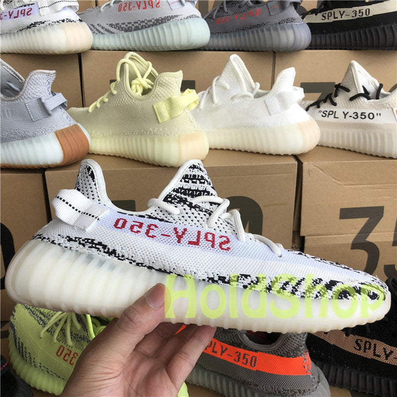 Sply 350 V2 Static Butter Kanye West Cream White Zebra Fashion Mens Running Shoes Runner Women Fashion Athletic Designer Sneakers US 5-13